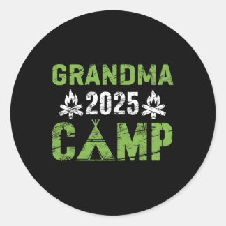 Adesivo Redondo Grandma Camp 2025 Family Vacation Summer Camping C