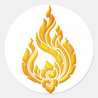 Adesivo Redondo Granok Flames