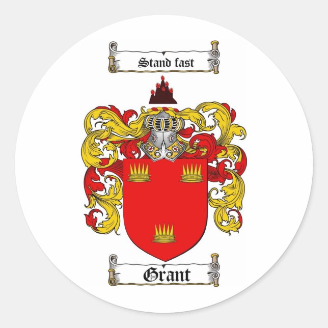 ADESIVO REDONDO GRANT FAMILY CREST - GRANT CASACO ARMS (Frente)