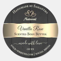 Grãos Dourados de Decor de Mão Negra Rotulagens de