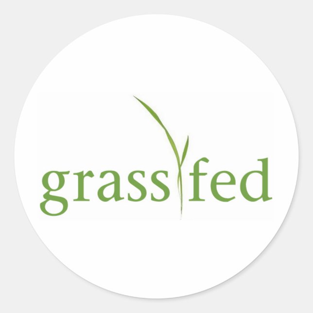 Adesivo Redondo Grass Fed (Frente)