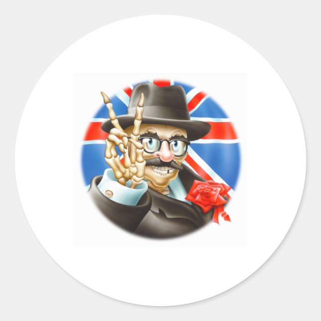 Adesivo Redondo Grateful Dead Europe 72 1  (Frente)