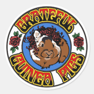 Adesivo Redondo Grateful Guiné Pig