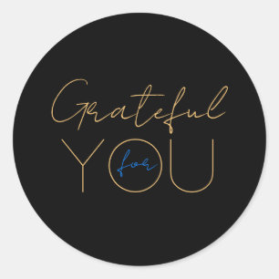 Adesivo Redondo Grateful You Sticker