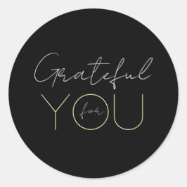 Adesivo Redondo Grateful You Sticker