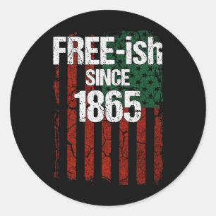 Adesivo Redondo Grátis Desde 1865 - Bandeira Negra Do Décimo Dia P