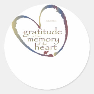 Adesivo Redondo "Gratitude - memória do coração "
