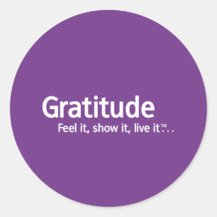 Adesivo Redondo Gratitude - pensamento Shapers™