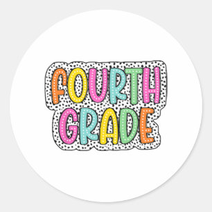 Adesivo Redondo Grau De Volta Para O Estudo De Professores De Pont