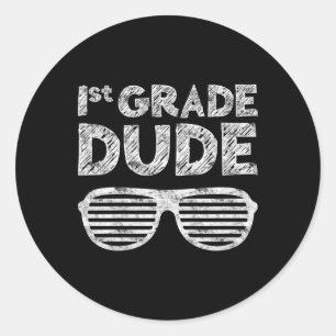 Adesivo Redondo Grau Dudefirst Grade Back to School