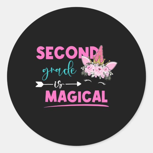 Adesivo Redondo Grau É Magnético segundo Estudante De Professores  (Frente)