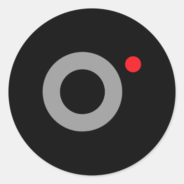 Adesivo Redondo Gravação de vídeo secreto Engraçado Agente secreto (Frente)