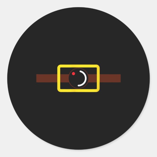 Adesivo Redondo Gravação de vídeo secreto Engraçado Câmera Engraça (Frente)