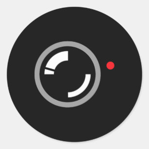 Adesivo Redondo Gravação de vídeo secreto Engraçado Cameraman Hall