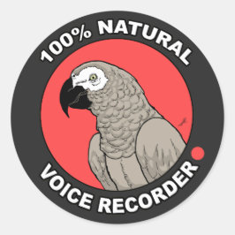Adesivo Redondo Gravador de Voz Natural