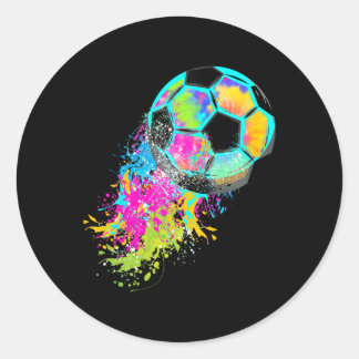 Adesivo Redondo Gravata Colorida Tie Dye Soccer Ll 