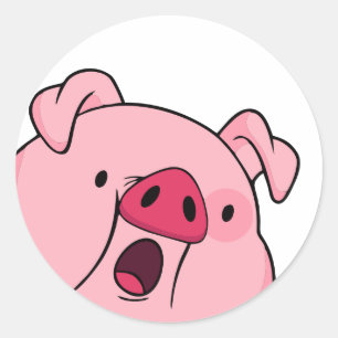 Adesivo Redondo Gravidade de Waddles Cai Surpresa