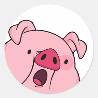 Adesivo Redondo Gravidade de Waddles Cai Surpresa