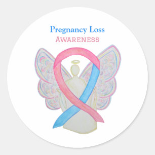 Adesivo Redondo Gravidez Perda Sensibilização Fita Arte Decal