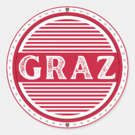 Adesivo Redondo Graz City Pride Emblem – Austrian Identity