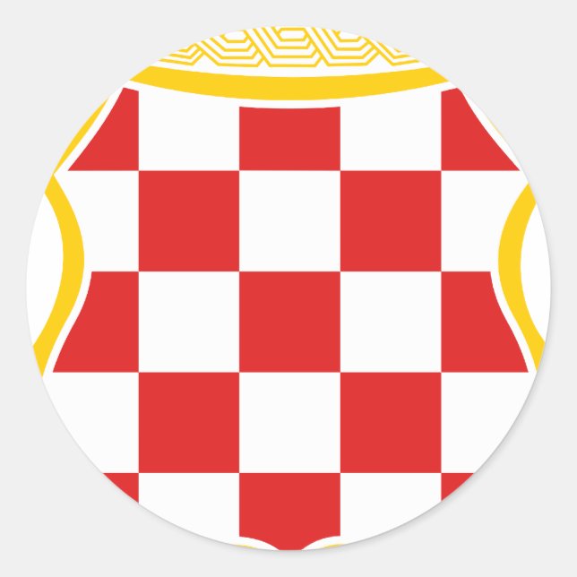 Adesivo Redondo Grb Herceg-Bosne (Frente)