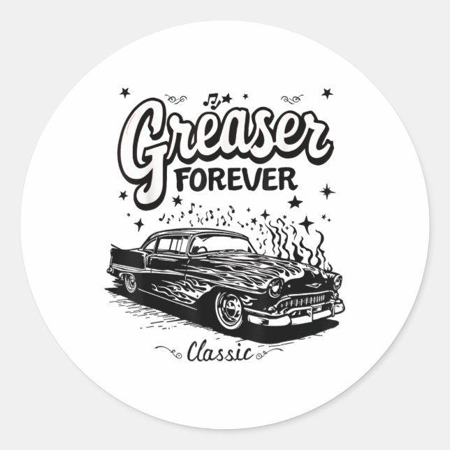 Adesivo Redondo Greaser (Frente)