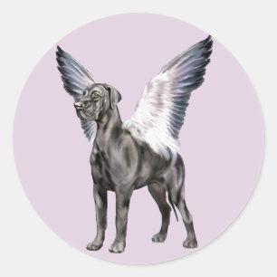 Adesivo Redondo Great Dane Angel Black
