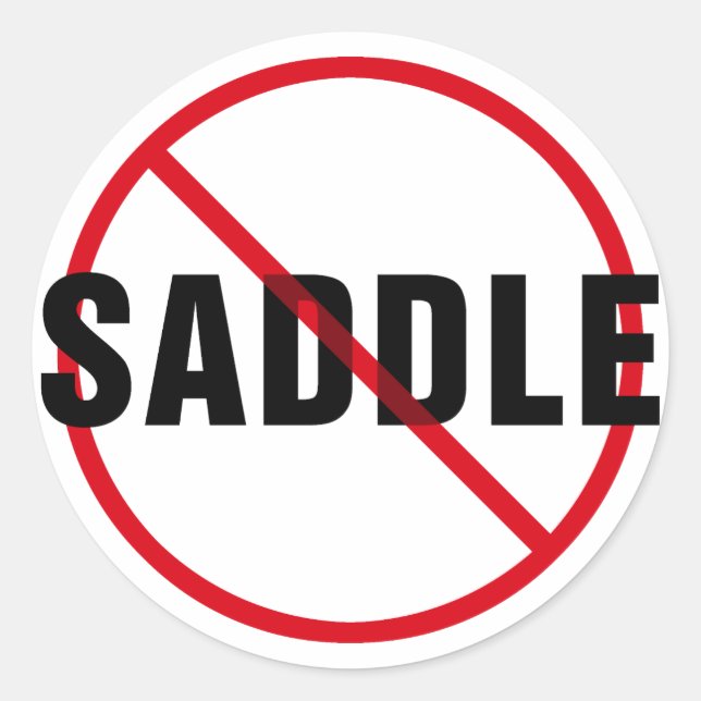 Adesivo Redondo Great Dane No Saddle (Frente)