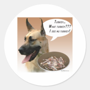 Adesivo Redondo Great Dane Turkey - Sticker