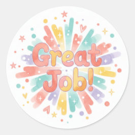 Adesivo Redondo Great Job! Sheet of stickers