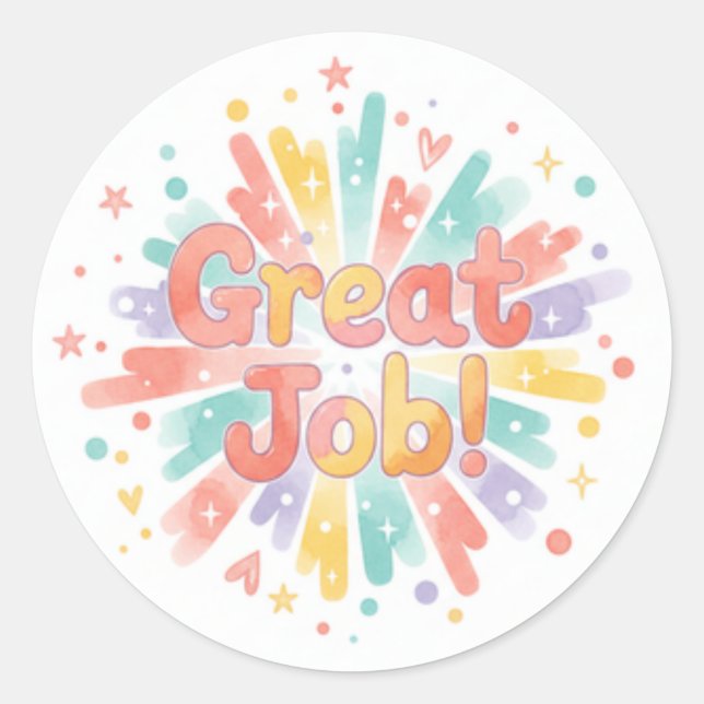 Adesivo Redondo Great Job! Sheet of stickers (Frente)
