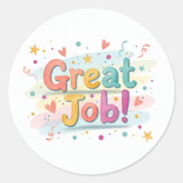 Adesivo Redondo Great Job! Sheet of stickers