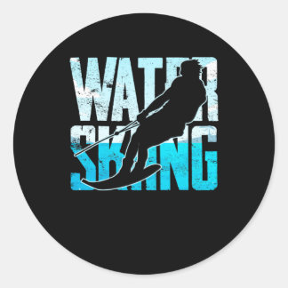 Adesivo Redondo Great Water Skiing Gift Water Skiing Water Skier