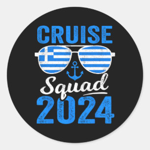 Adesivo Redondo Grécia Cruise Squad 2025 Matching Family Group Gre