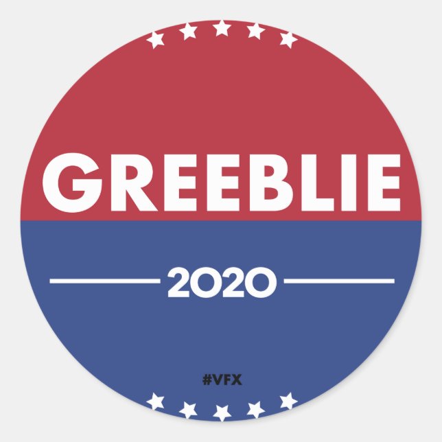 Adesivo Redondo Greeblie 2020 Sticker (Frente)