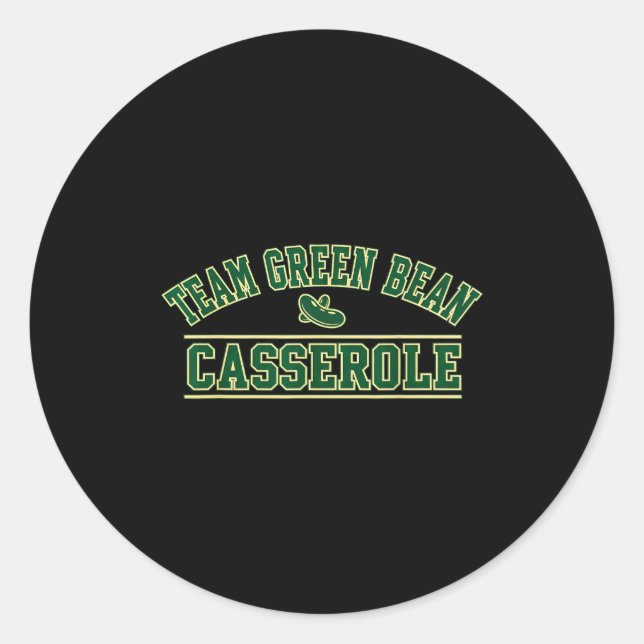 Adesivo Redondo Green Bean Cerole Team Thanksgiving Foodie Srts Fu (Frente)