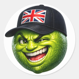 Adesivo Redondo Green British Union Jack Fun stick