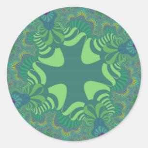 Adesivo Redondo Green Clover Cross