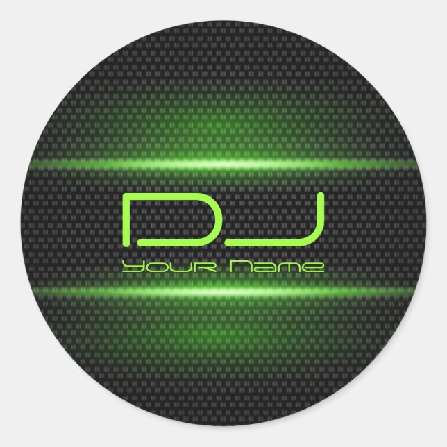Adesivo Redondo Green Effects DJ Sticker (Frente)