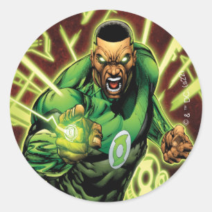 Adesivo Redondo Green Lantern Corps #61 Guerra do Cobrir dos Quadr