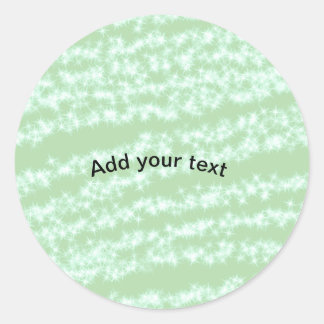 Adesivo Redondo Green pastel glitter sparkle name text boho retro 