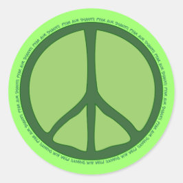 Adesivo Redondo Green Peace Sticker