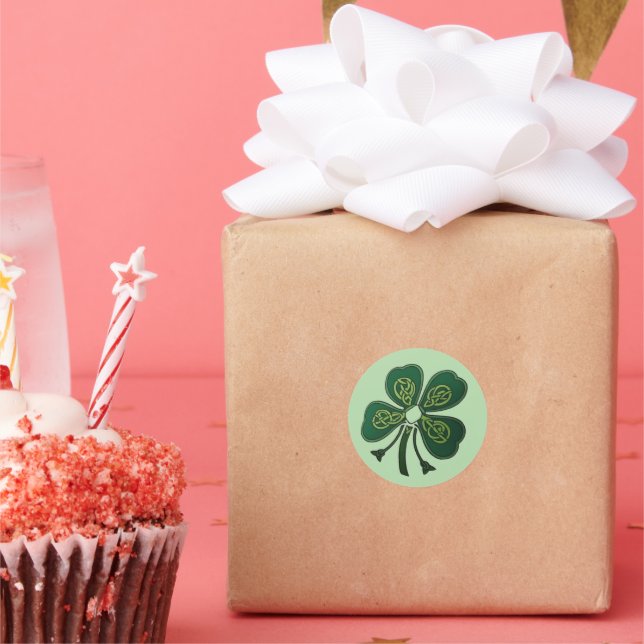 Adesivo Redondo Green Shamrock 2025 (Festa)