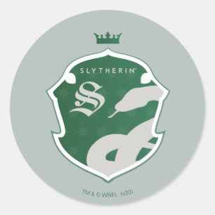 Adesivo Redondo Green SLYTHERIN™ - Crest coroado