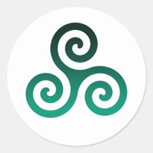 Adesivo Redondo Green Triskele
