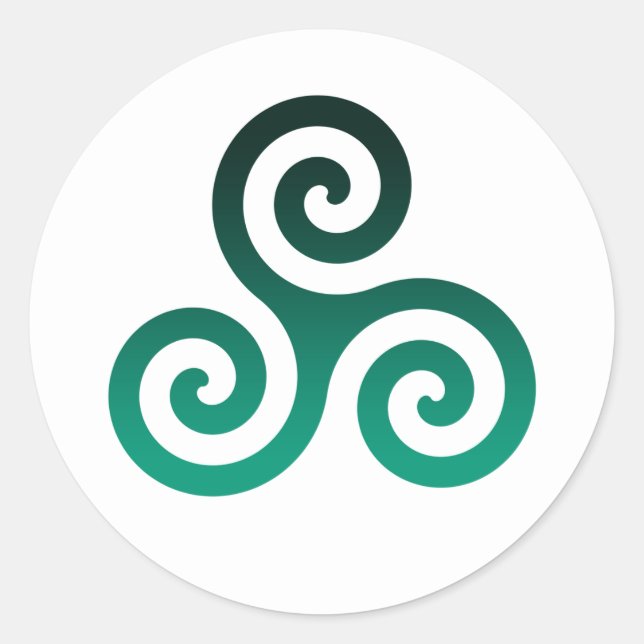 Adesivo Redondo Green Triskele (Frente)