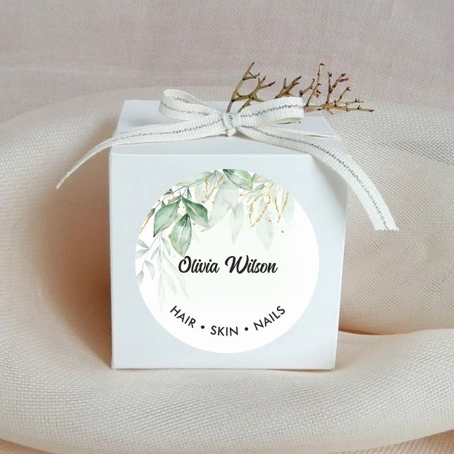 Adesivo Redondo Greenery (Criador carregado)