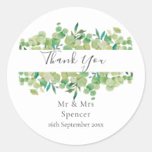 Greenery Eucalyptus Wedding Obrigado