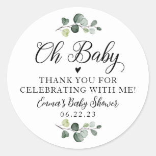 Adesivo Redondo Greenery Oh Baby Stickers