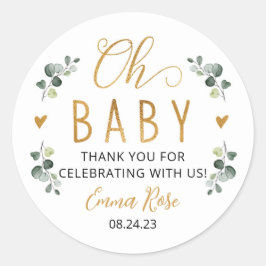 Adesivo Redondo Greenery Oh Baby Stickers